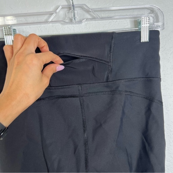 Athleta Leggings Women Small Black Athletic Lasercut Tight Reflective Vented B30 - Picture 5 of 8